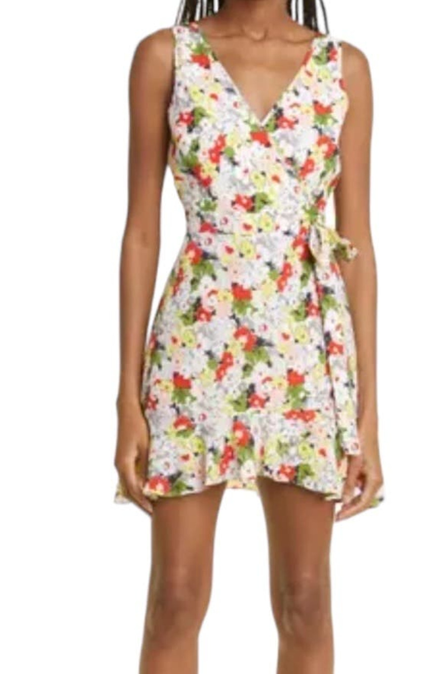 Likely Dress Vera floral faux wrap sleeveless size 4